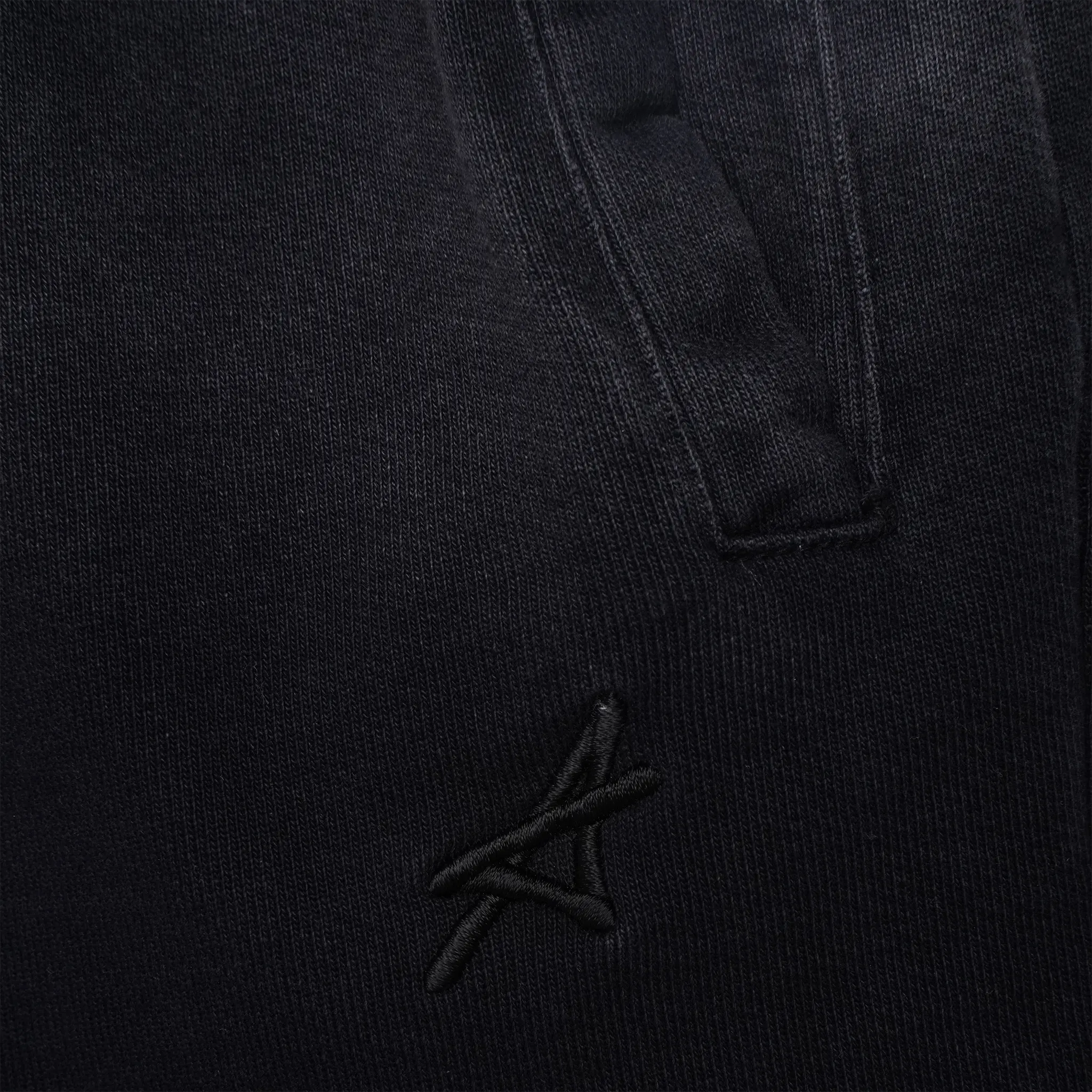 Detail view of Amicci Levanto Washed Black Shorts